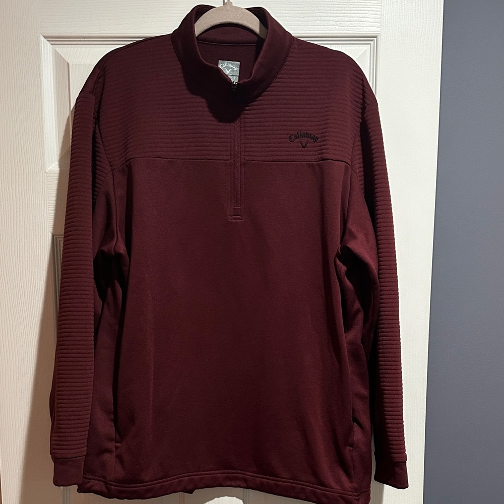 Callaway Burgundy Quarter-Zip Pullover